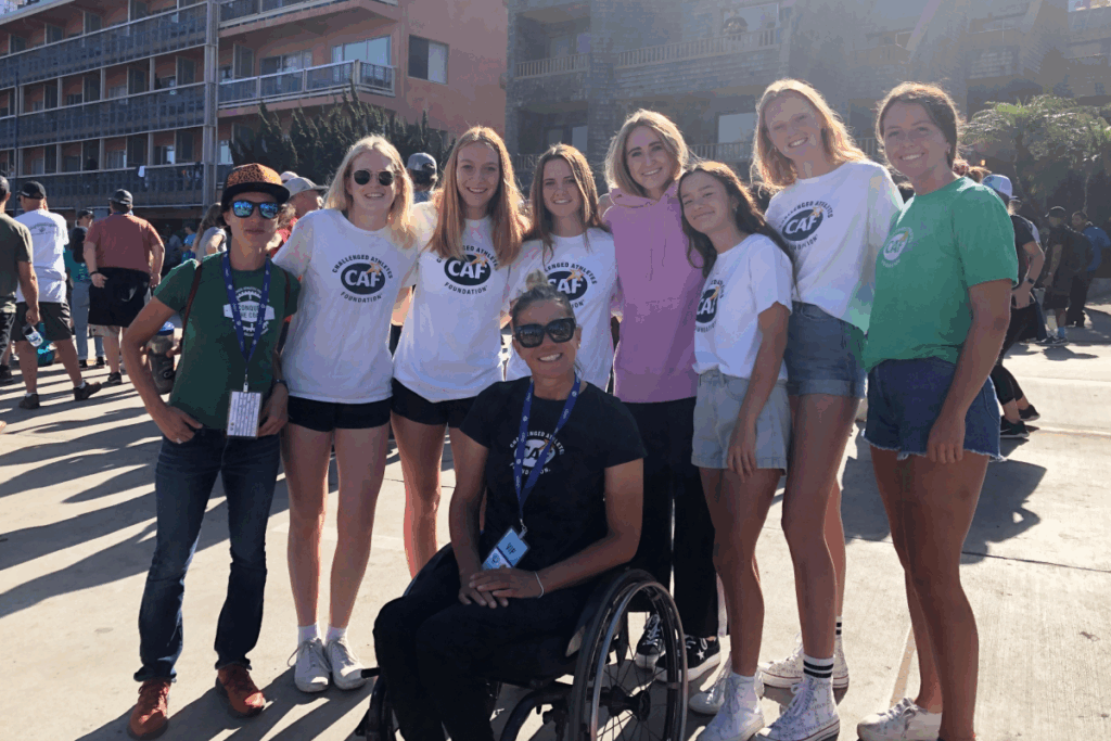 Pacific Ridge School students posing for a photo at 2019 San Diego Triathlon Challenge